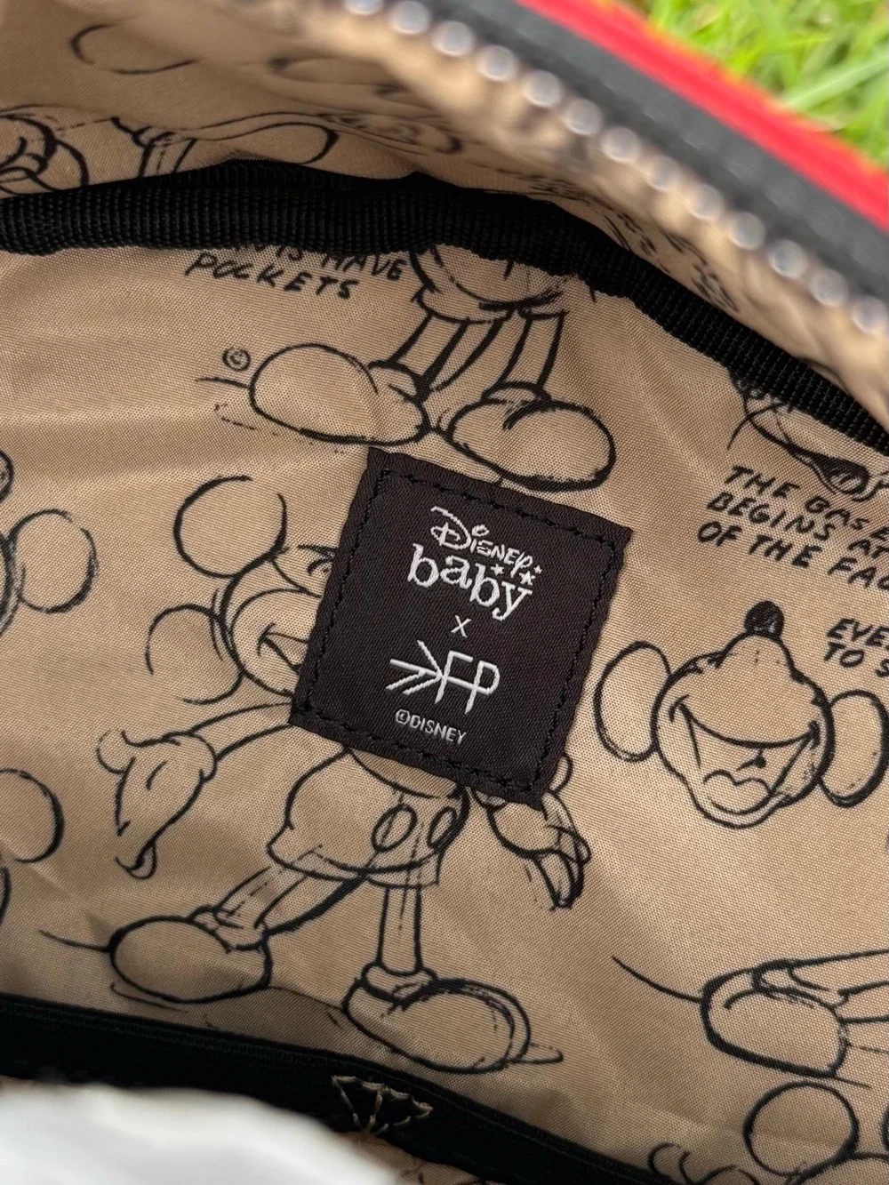 Disney Baby Red & freshly picked Mini Backpack with Mickey Sketch Lining
